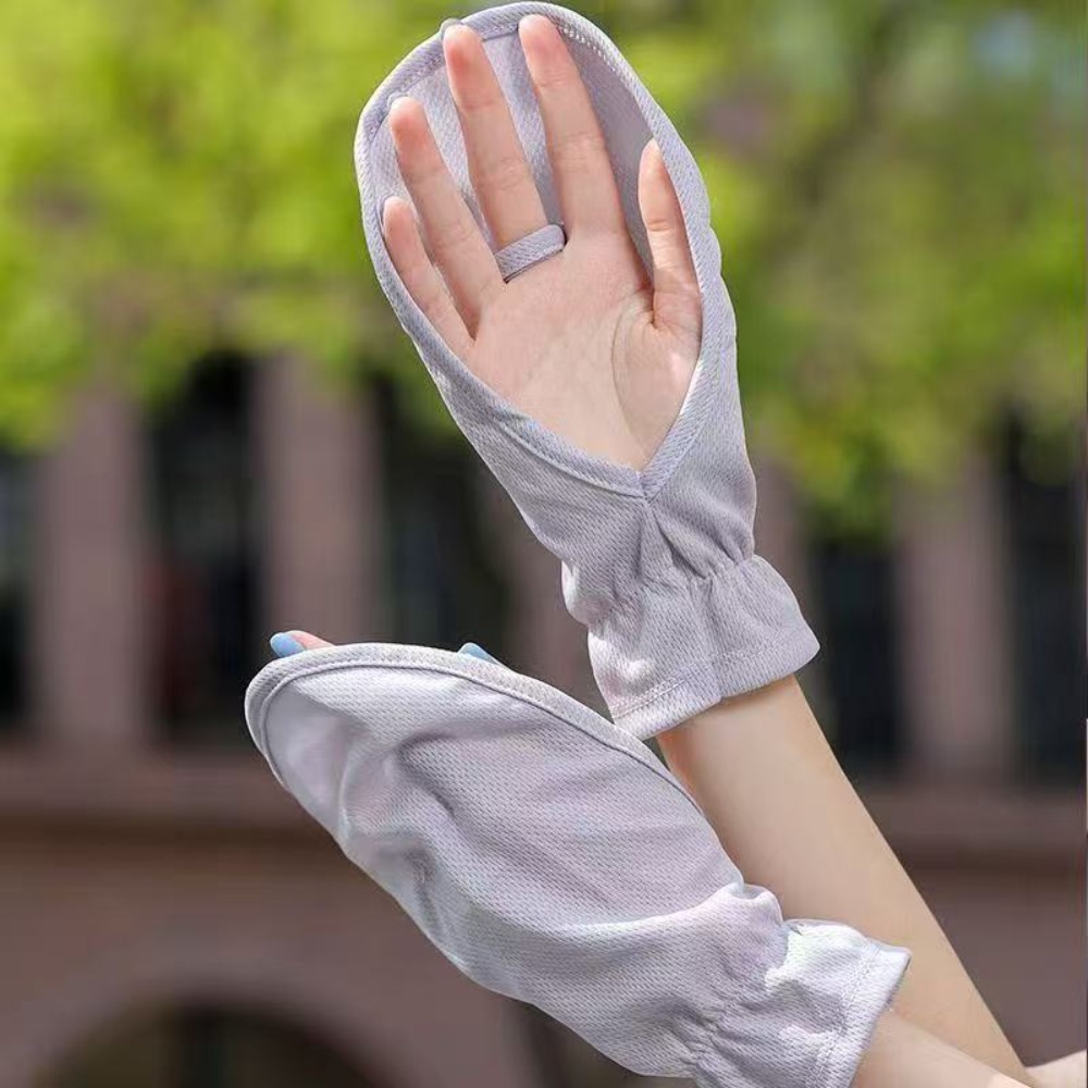 Outdoor Sport Gloves - Anti-UV Sun Protection Sleeves Adjustable Cuff