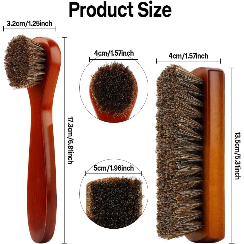 2 Pc Horsehair Shoe Brush Set, - огляд і ціна Brushing Boot Horse