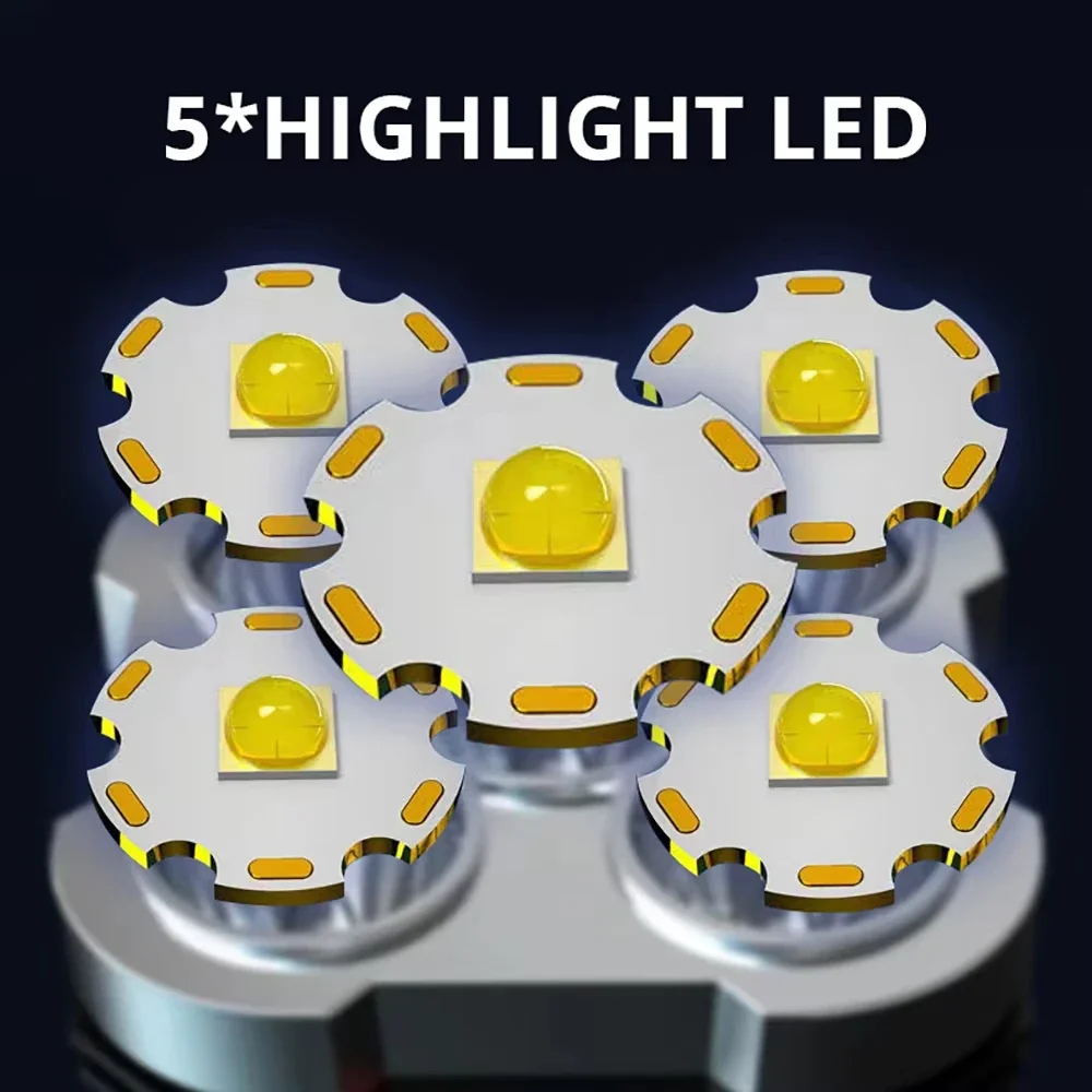 5 LED High Power Led Flashligh - огляд і ціна Outdoor Spotlight