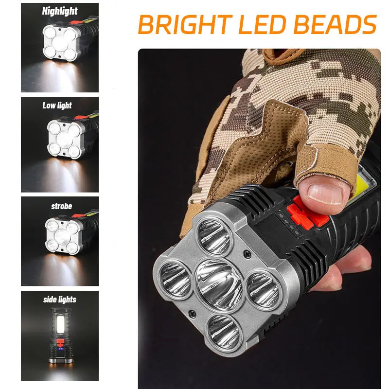 5 LED High Power Led Flashligh - огляд і ціна Outdoor Spotlight