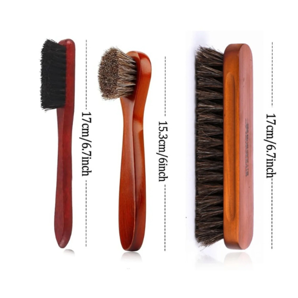 3PCS Horsehair Shoe Brush Set  - огляд і ціна Brushing Boot Horse